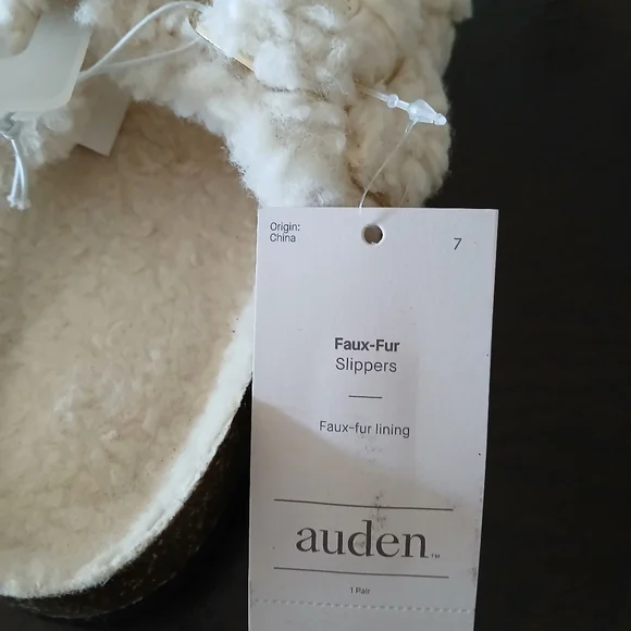 Auden Women's Jane Cream Two Band Buckle Slide Slippers Size 7 - Picture 4 of 12